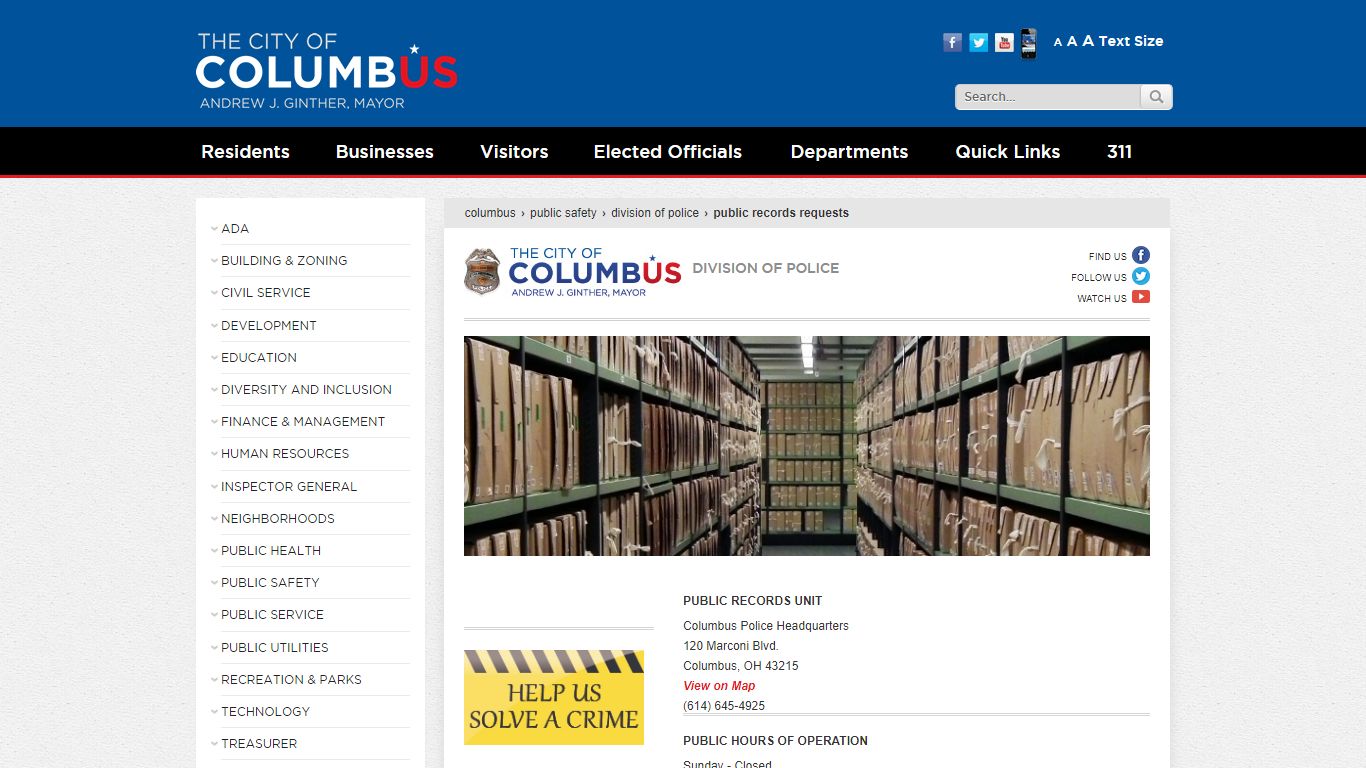 Public Records Requests - Columbus